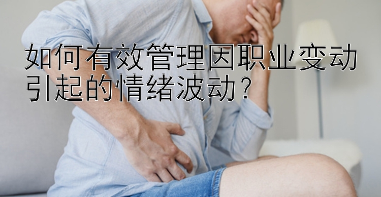 如何有效管理因职业变动引起的情绪波动？